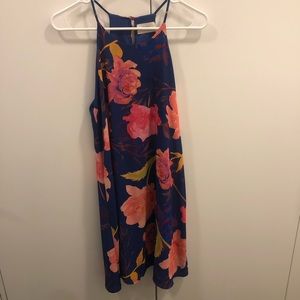 Everly blue floral dress